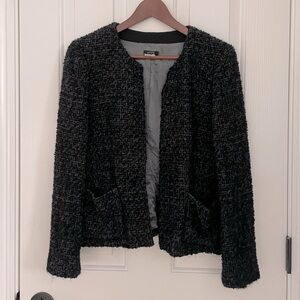 J Crew Wool Boucle Jacket in Dark Grey